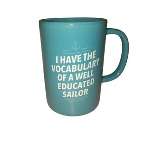 Threshold Blue Mug with Sailor Quote